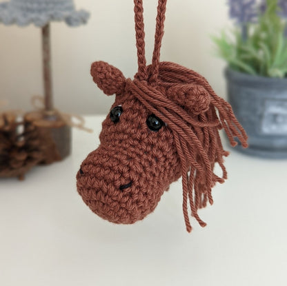 Crochet Horse Car Charm | Horse Rearview Mirror Hanger