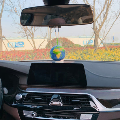 Cute Car Accessories Mirror Hanging globe Charm Fruit Decor flower car Teens Interior Rear View Mirror for Women