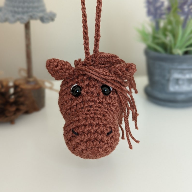 Crochet Horse Car Charm | Horse Rearview Mirror Hanger