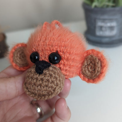 Crochet Orangutan Car Charm | Orangutan Rearview Mirror Accessories
