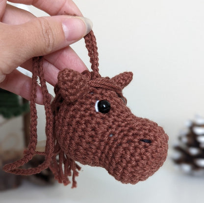 Crochet Horse Car Charm | Horse Rearview Mirror Hanger