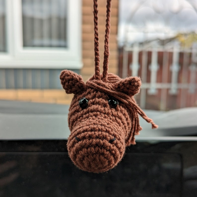 Crochet Horse Car Charm | Horse Rearview Mirror Hanger