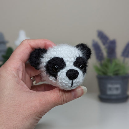 Panda Car Charm | Crochet Panda Rearview Mirror Hanger
