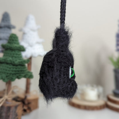 Crochet Black Cat Car Charm | Handmade Cat Lover Gift