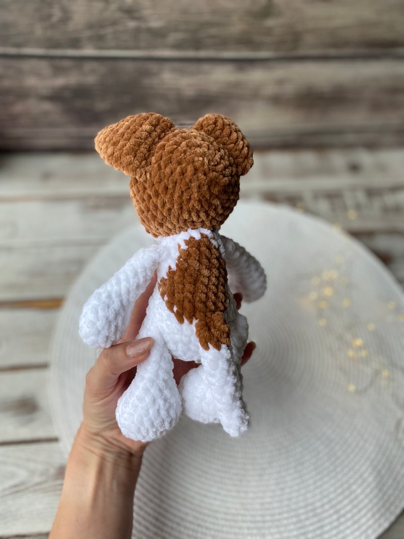 Jack Russell Terrier Amigurumi Figure, Handmade Crochet Dog Decor, Dog Collectible, Jack Russell Gift, Animal Figurine