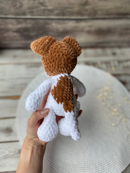 Jack Russell Terrier Amigurumi Figure, Handmade Crochet Dog Decor, Dog Collectible, Jack Russell Gift, Animal Figurine