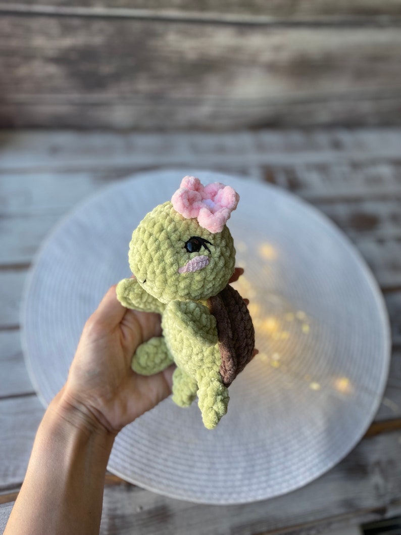 Crochet Sea Turtle Plush, Handmade Amigurumi Turtle, Ocean Animal Gift, Turtle Lover Gift, Cute Marine Plush, Beach Decor