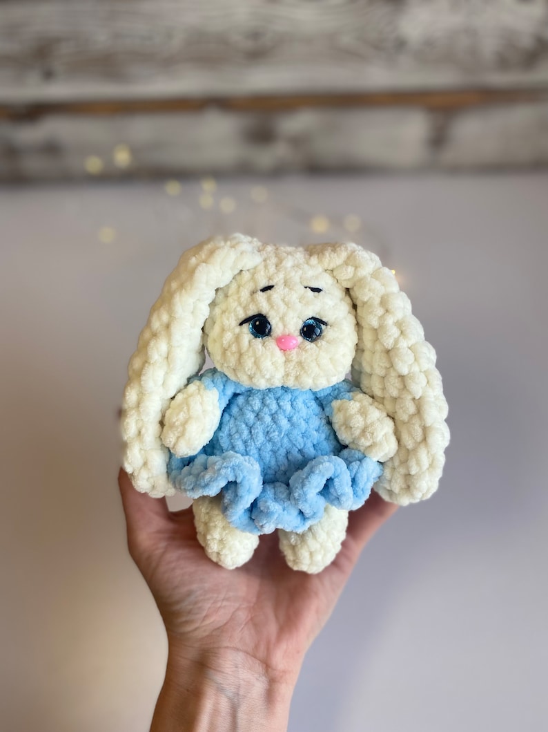 Custom Name Bunny Decor, Personalized Crochet Rabbit Ornament, Handmade Easter Decoration, Bunny Keepsake