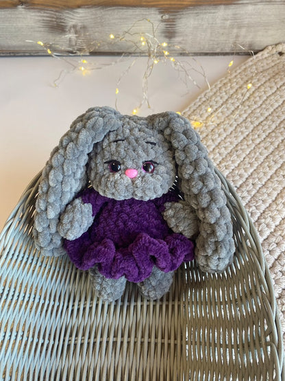 Custom Name Bunny Decor, Personalized Crochet Rabbit Ornament, Handmade Easter Decoration, Bunny Keepsake