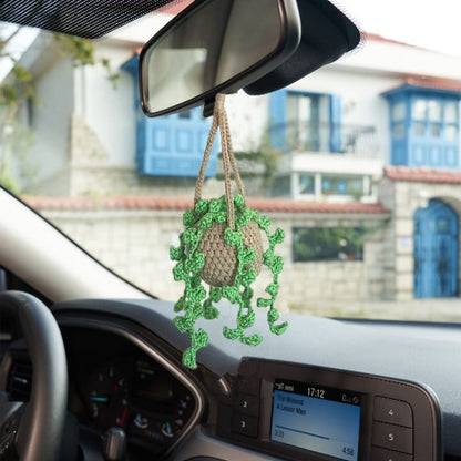 Personalized Crochet Plant Car Hanging:Car Decor