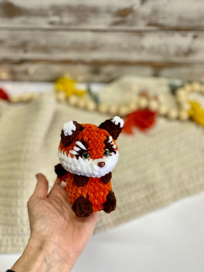 Crochet Woodland Animal Decor, Fox Raccoon Red Panda Keepsakes, Handmade Forest Animal Collectibles, Nature Lover Gift