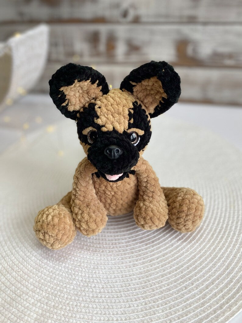 German Shepherd Crochet Dog, German Shepherd Plush, Amigurumi Dog, Handmade Stuffed Dog, Pet Memorial Gift, Dog Lover Gift