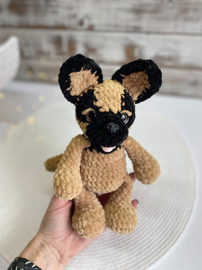 German Shepherd Crochet Dog, German Shepherd Plush, Amigurumi Dog, Handmade Stuffed Dog, Pet Memorial Gift, Dog Lover Gift