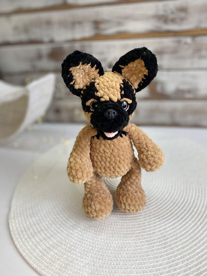 German Shepherd Crochet Dog, German Shepherd Plush, Amigurumi Dog, Handmade Stuffed Dog, Pet Memorial Gift, Dog Lover Gift
