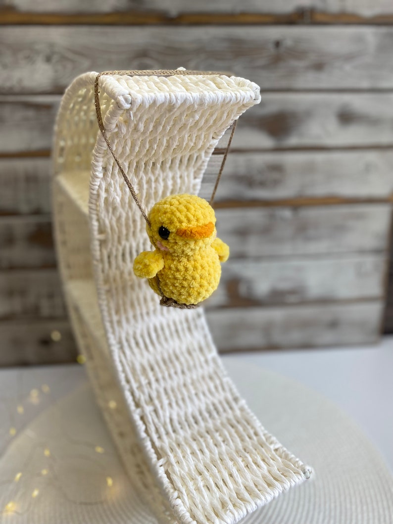 Car charms rear view mirror, crochet car mirror hanger cat duck panda bear bunny frog car decor accessory, First car gift