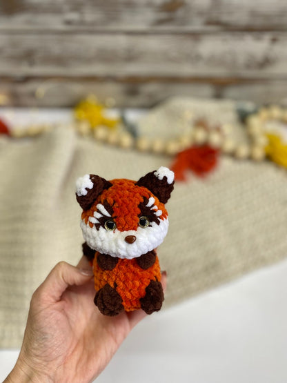 Crochet Woodland Animal Decor, Fox Raccoon Red Panda Keepsakes, Handmade Forest Animal Collectibles, Nature Lover Gift