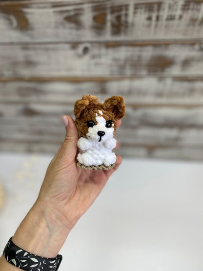 Car charms rear view mirror, Crochet mirror hanger Dog pug shepherd corgi malinois husky beagle Jack Russel Terrier Chihuahua car accessory