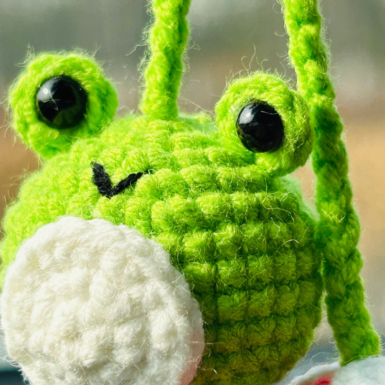 Cute Swing frog mushroom Crochet Car Mirror Hanging Accessories for Women Teens Interior Rear View Mirror animal Charm Decor