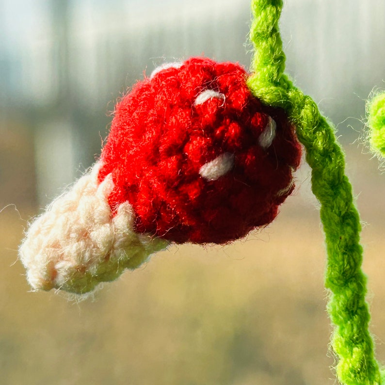 Cute Swing frog mushroom Crochet Car Mirror Hanging Accessories for Women Teens Interior Rear View Mirror animal Charm Decor