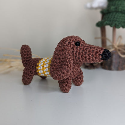 Crochet Dachshund Dog Car Charm | Dog Hanging