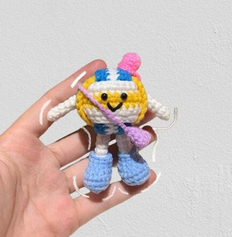 Crochet Volleyball Ball Keychain, Sport Ball Amigurumi, Volleyball Plushie Toy, Volleyball Team Gifts For Volleyball Players