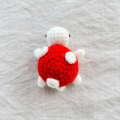 Crochet Cute Themed Fruit Baby Turtle Keychain, Amigurumi Mini Turtle, Sea Animals Sutffed Plush Plushie, Small Soft Turtle Stress Ball