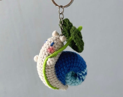 Handmade Baby Snail Crochet Keychain, Mini Snail Crochet Plush Plushie Toy, Amigurumi Snail Stuffed Toy, Cute Snail Gifts, Backpack Keychain
