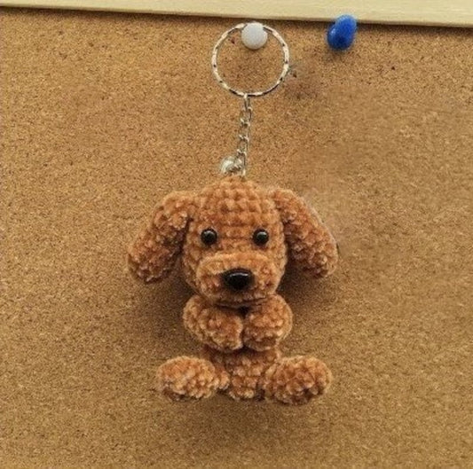 Cute Poodle Crochet Keychain, Amigurumi Poodle, Crochet Mini Poodle Plush Plushie Toy, Baby Puppy Dog Cute Gifts, Dog Bag Charm