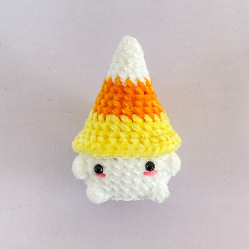 Crochet Cute Themed Halloween Mushroom Chunky, Amigurumi Mini Chonky, Crochet Mushroom Boi Stuffed Plush Plushie, Desk Pet, Stress Ball
