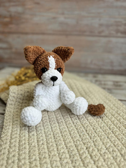 Jack Russell Terrier Amigurumi Figure, Handmade Crochet Dog Decor, Dog Collectible, Jack Russell Gift, Animal Figurine