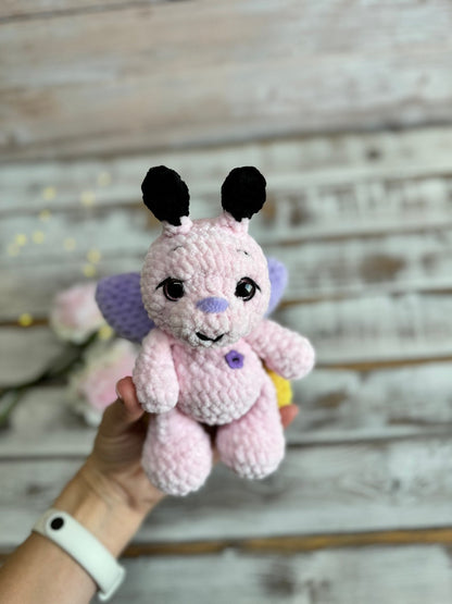 Crochet Butterfly Amigurumi Figure, Handmade Butterfly Decor, Butterfly Collector Gift, Nature Collectible, Insect Lover Gift