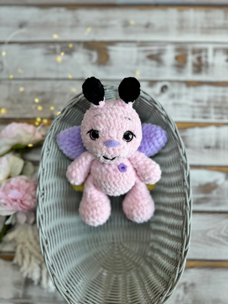 Crochet Butterfly Amigurumi Figure, Handmade Butterfly Decor, Butterfly Collector Gift, Nature Collectible, Insect Lover Gift