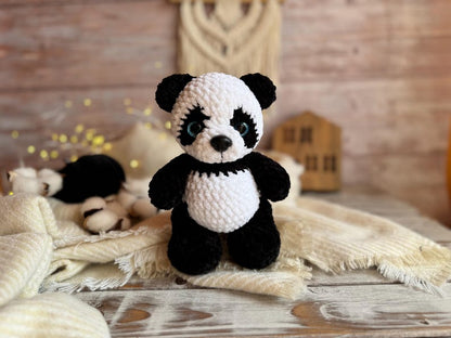 Crochet Panda Decor, Handmade Panda Keepsake, Panda Collectible, Panda Lover Gift, Animal Decor