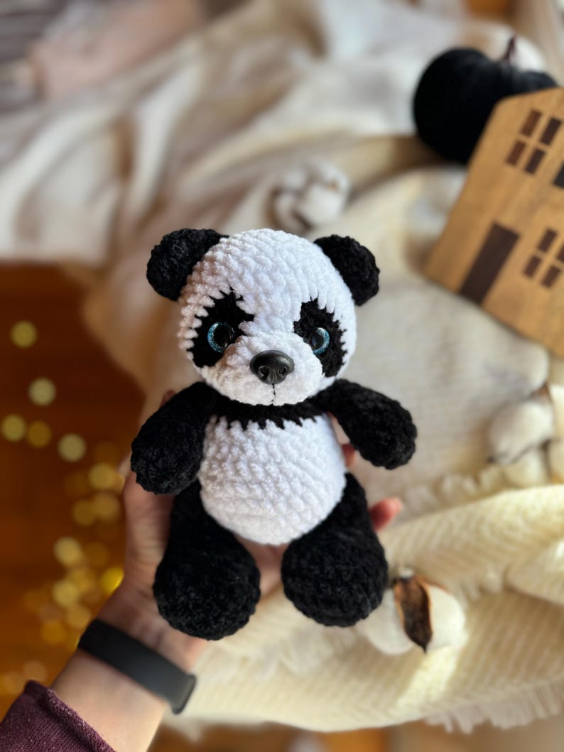 Crochet Panda Decor, Handmade Panda Keepsake, Panda Collectible, Panda Lover Gift, Animal Decor