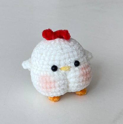 Handmade Chicken Crochet Keychain, Amigurumi Chicken, Crochet Mini Chick With Butt Plush Plushie Toy, Baby Chicken Cute Gift, Cute Bag Charm