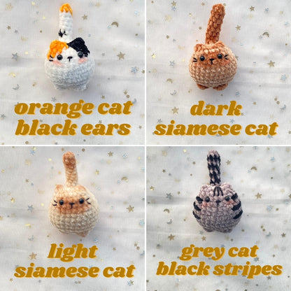 Crochet Cute Cat Keychain, Handmade Mini Crochet Amigurumi Cat Keychain, Cute Keyring, Crochet Cat Stuffed Animal, Cute Gifts For Cat Lovers