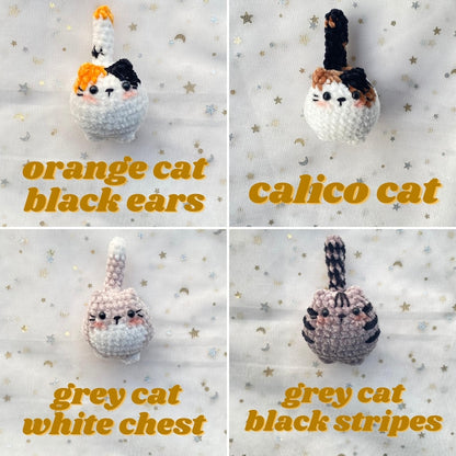 Crochet Cute Cat Keychain, Handmade Mini Crochet Amigurumi Cat Keychain, Cute Keyring, Crochet Cat Stuffed Animal, Cute Gifts For Cat Lovers