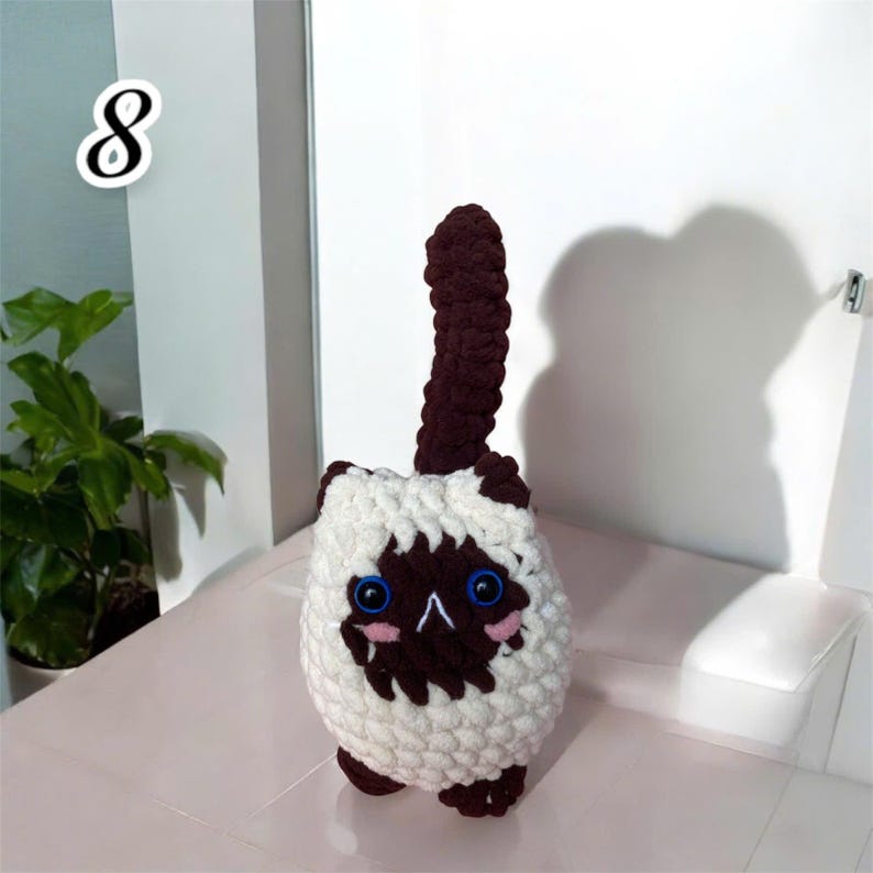 Crochet cat plush toy Amigurumi kitty plushie, Handmade Crochet Amigurumi Cat, Crochet Cat Plushie, soft chubby kitty stuffed animal,