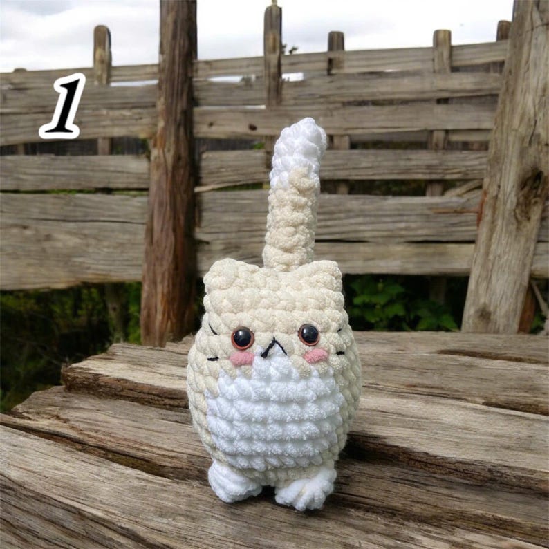 Crochet cat plush toy Amigurumi kitty plushie, Handmade Crochet Amigurumi Cat, Crochet Cat Plushie, soft chubby kitty stuffed animal,