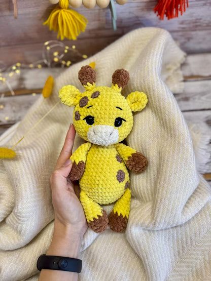 Crochet Giraffe Plush, Amigurumi Safari Animal, Handmade Giraffe Gift, Jungle Animal Decor, Zoo Lover Gift, Wildlife Keepsake