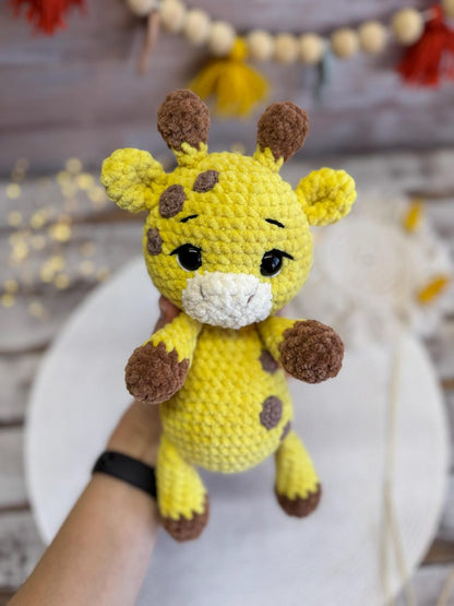 Crochet Giraffe Plush, Amigurumi Safari Animal, Handmade Giraffe Gift, Jungle Animal Decor, Zoo Lover Gift, Wildlife Keepsake