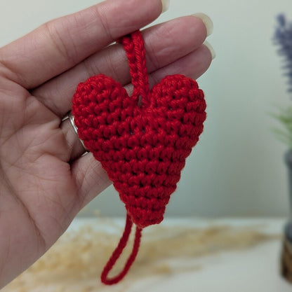Crochet Heart Car Charm| Heart Rearview Mirror Hanger