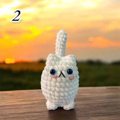Crochet cat plush toy Amigurumi kitty plushie, Handmade Crochet Amigurumi Cat, Crochet Cat Plushie, soft chubby kitty stuffed animal,