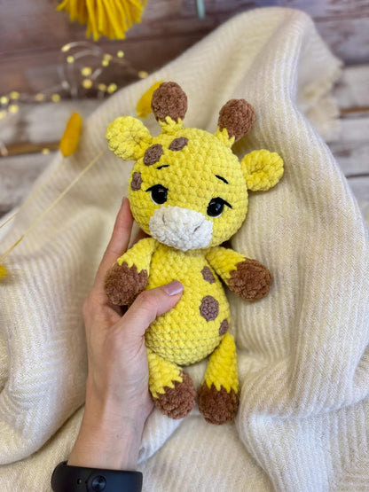 Crochet Giraffe Plush, Amigurumi Safari Animal, Handmade Giraffe Gift, Jungle Animal Decor, Zoo Lover Gift, Wildlife Keepsake