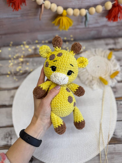 Crochet Giraffe Plush, Amigurumi Safari Animal, Handmade Giraffe Gift, Jungle Animal Decor, Zoo Lover Gift, Wildlife Keepsake