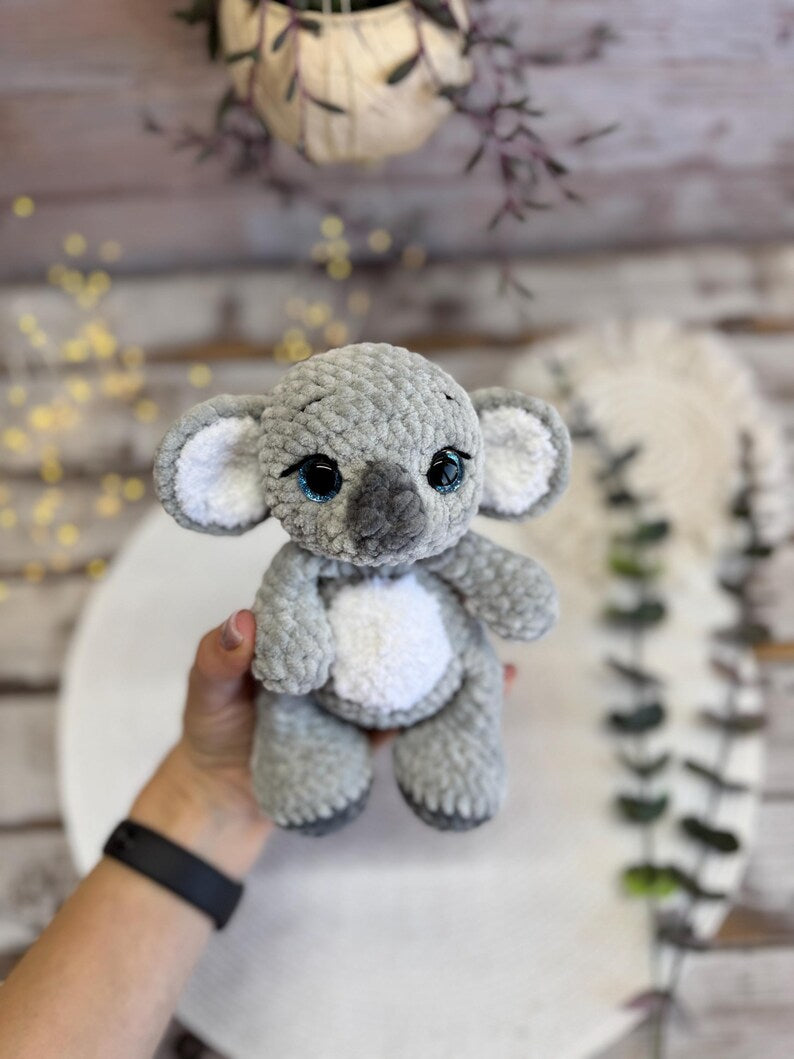 Crochet Koala Plush, Amigurumi Koala, Stuffed Animal, Australian Wildlife Gift, Jungle Animal Plush, Koala Lover Gift