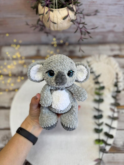 Crochet Koala Plush, Amigurumi Koala, Stuffed Animal, Australian Wildlife Gift, Jungle Animal Plush, Koala Lover Gift