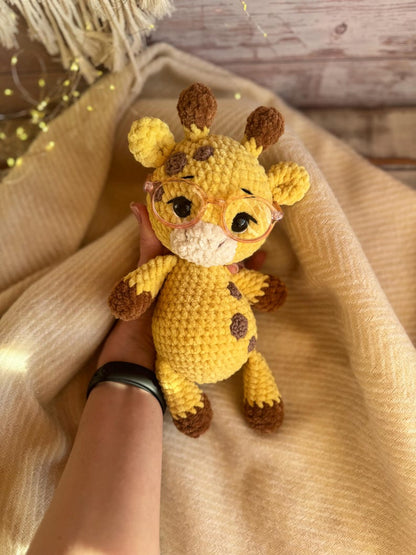 Crochet Giraffe Plush, Amigurumi Safari Animal, Handmade Giraffe Gift, Jungle Animal Decor, Zoo Lover Gift, Wildlife Keepsake