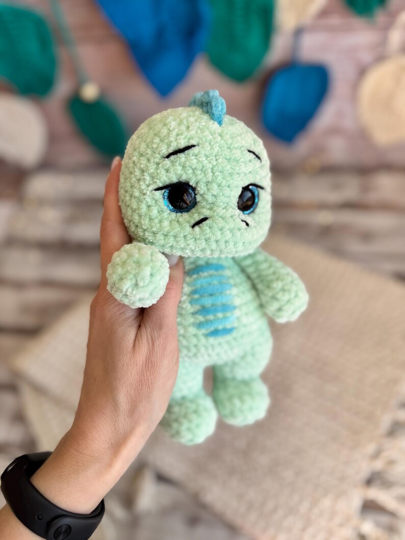 Crochet Dinosaur Decor, Handmade Dino Ornament, Cute Dinosaur Collectible, Shelf Decor, Dinosaur Lover Gift