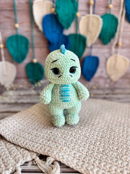 Crochet Dinosaur Decor, Handmade Dino Ornament, Cute Dinosaur Collectible, Shelf Decor, Dinosaur Lover Gift
